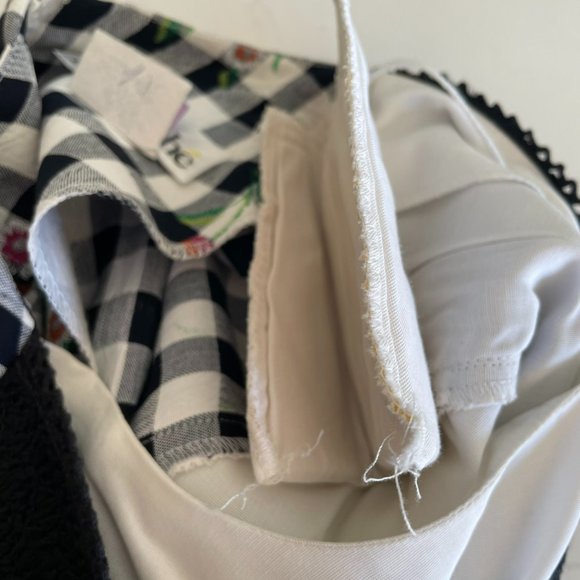 Vtg 80’s Black & White Floral Check Women’s One-Piece Romper by Allison-Che Sz 8 - Picture 7 of 11